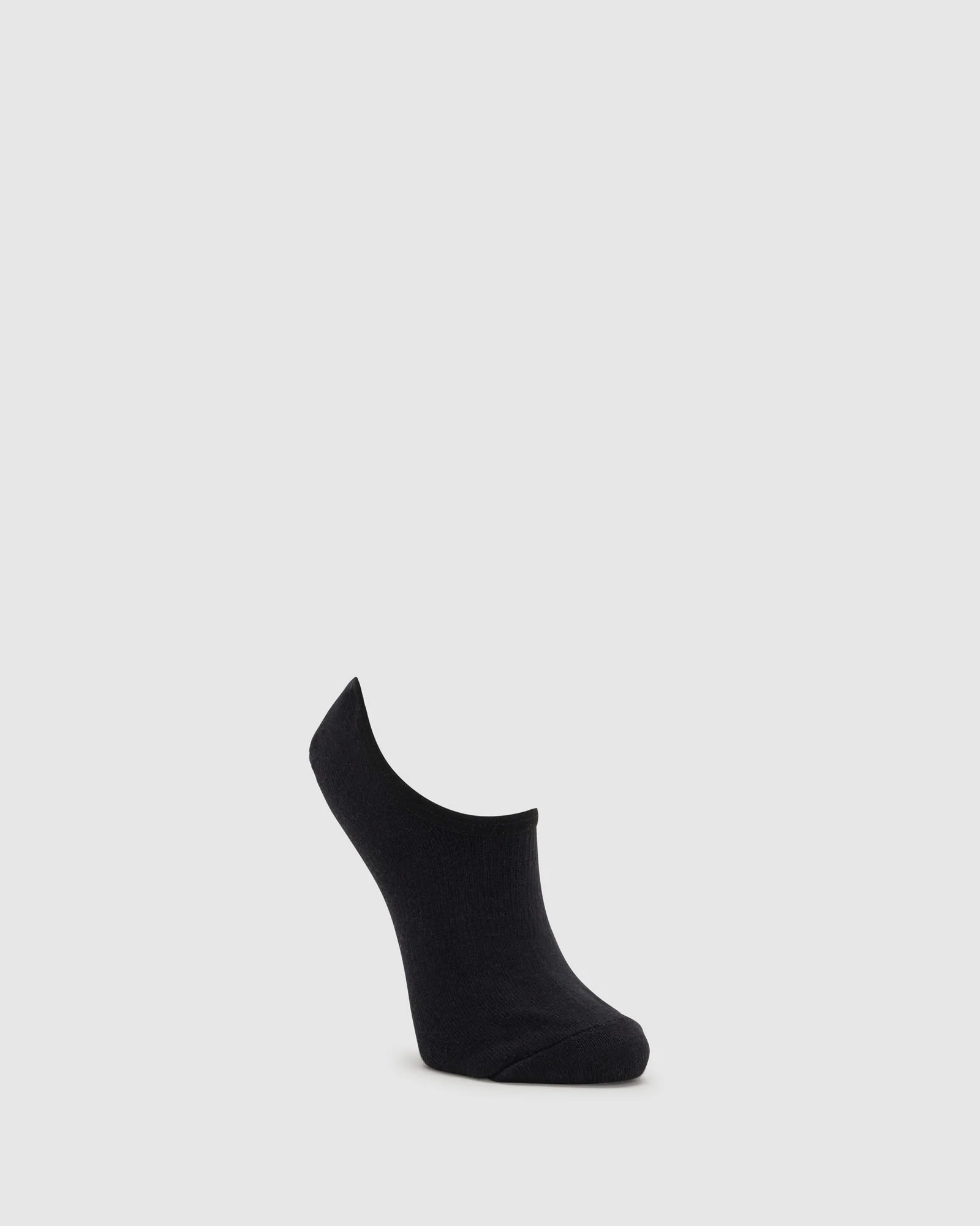 Unisex No Show Socks 3pk Black - Image 3